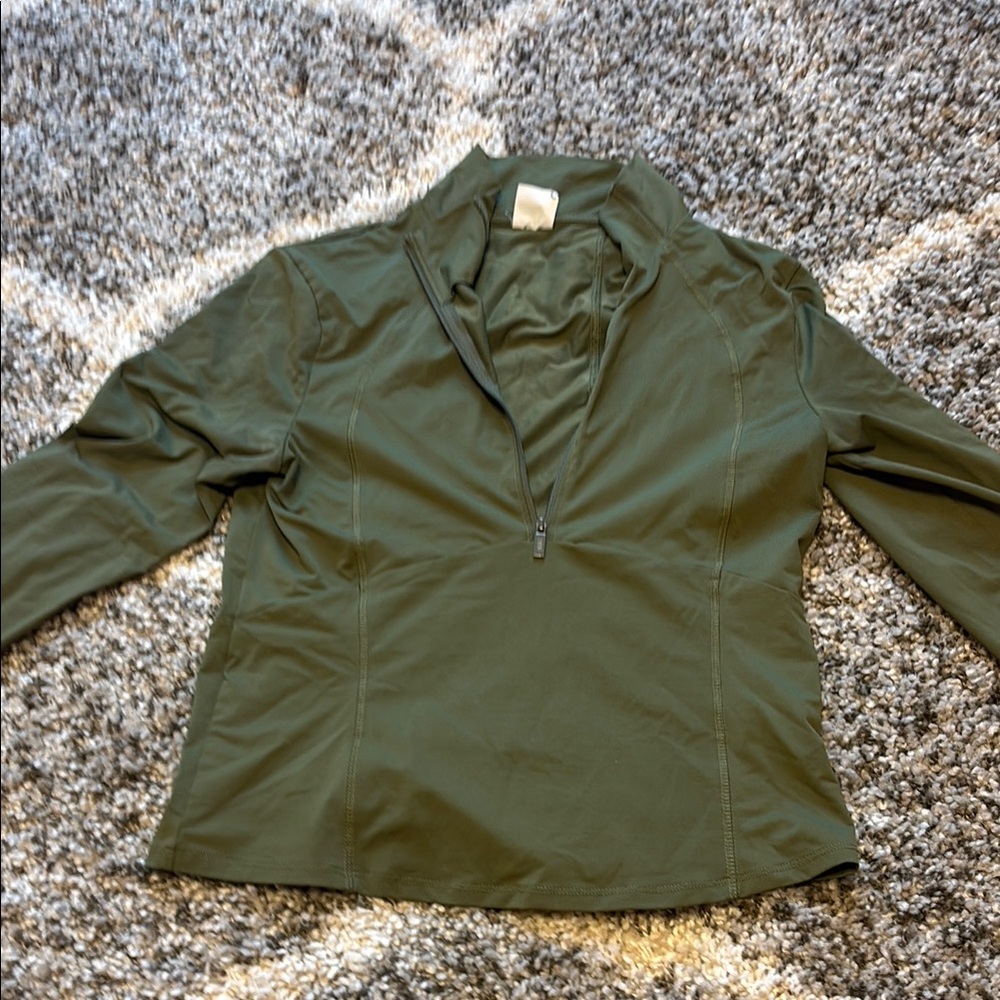 Olive Green Long Sleeve Pullover